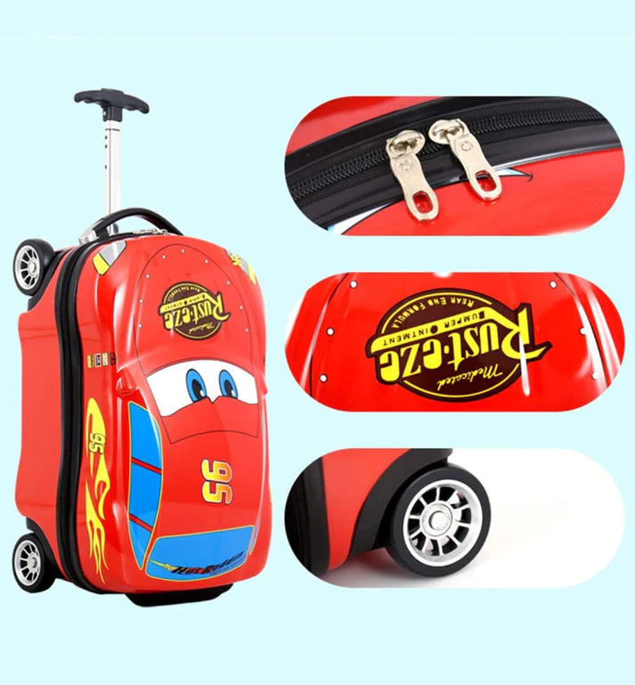 Car-Shaped Trolley Bag with Backpack : Travel in Style