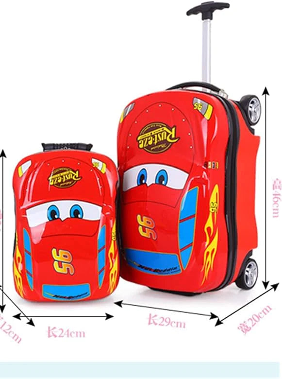 Car-Shaped Trolley Bag with Backpack : Travel in Style