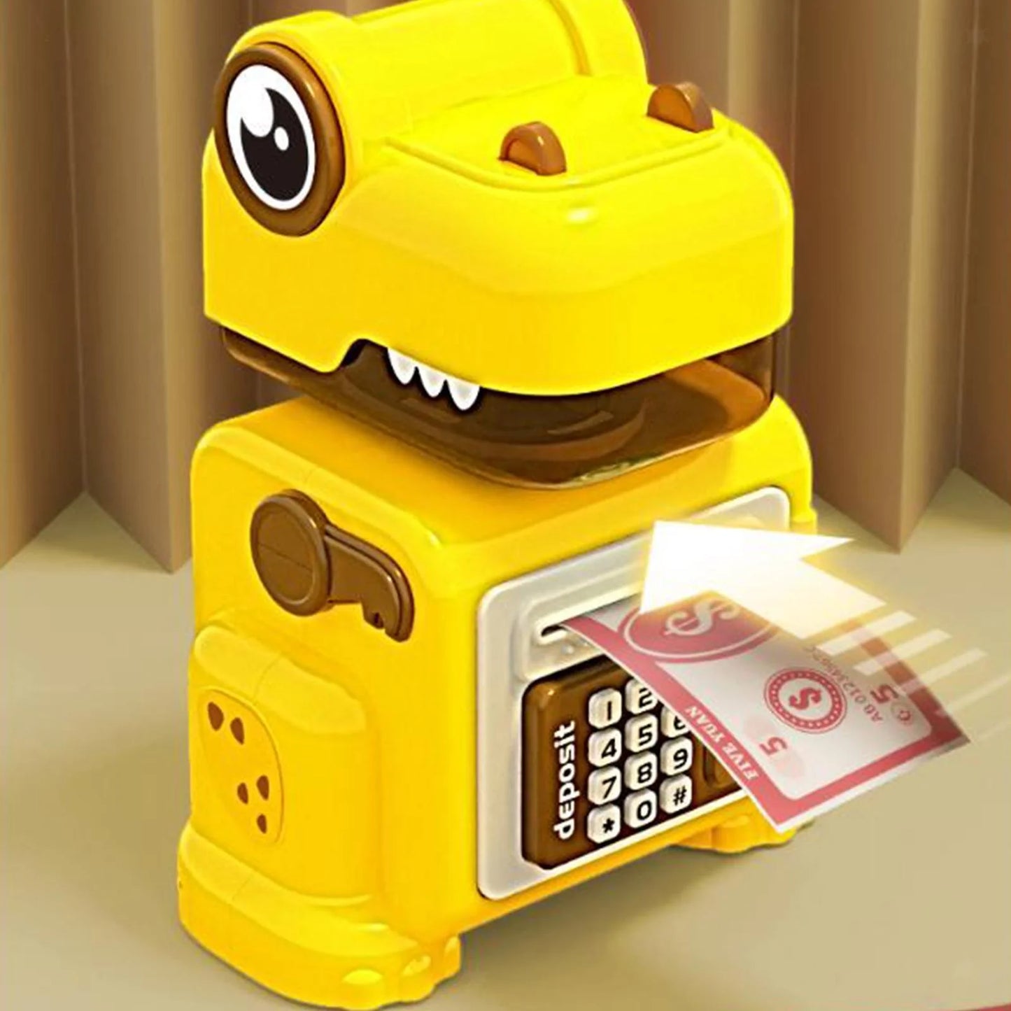 Dinosaur ATM with Secret Storage | Electronic, Finger Touch & Password