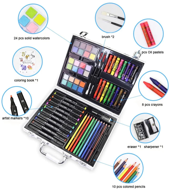 66pcs Coloring Trunk - Amazing Gift for Little Artists