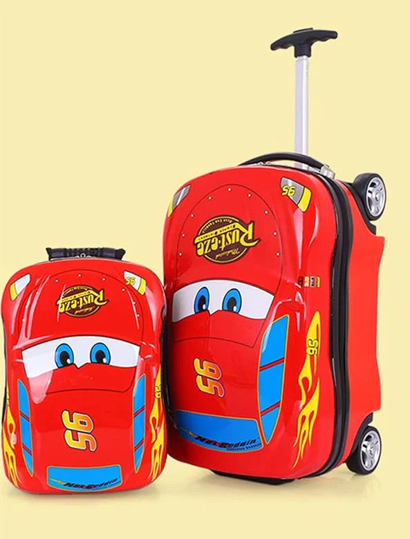 Car-Shaped Trolley Bag with Backpack : Travel in Style