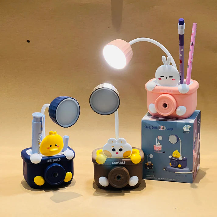 Study Lamp with Pen Holder and Sharpener