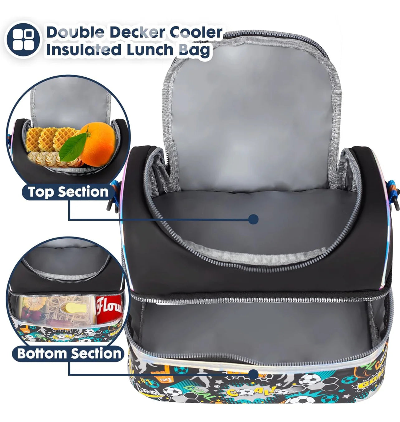 Double Decker Delight Lunchbag - Double the Yum, Double the Fun